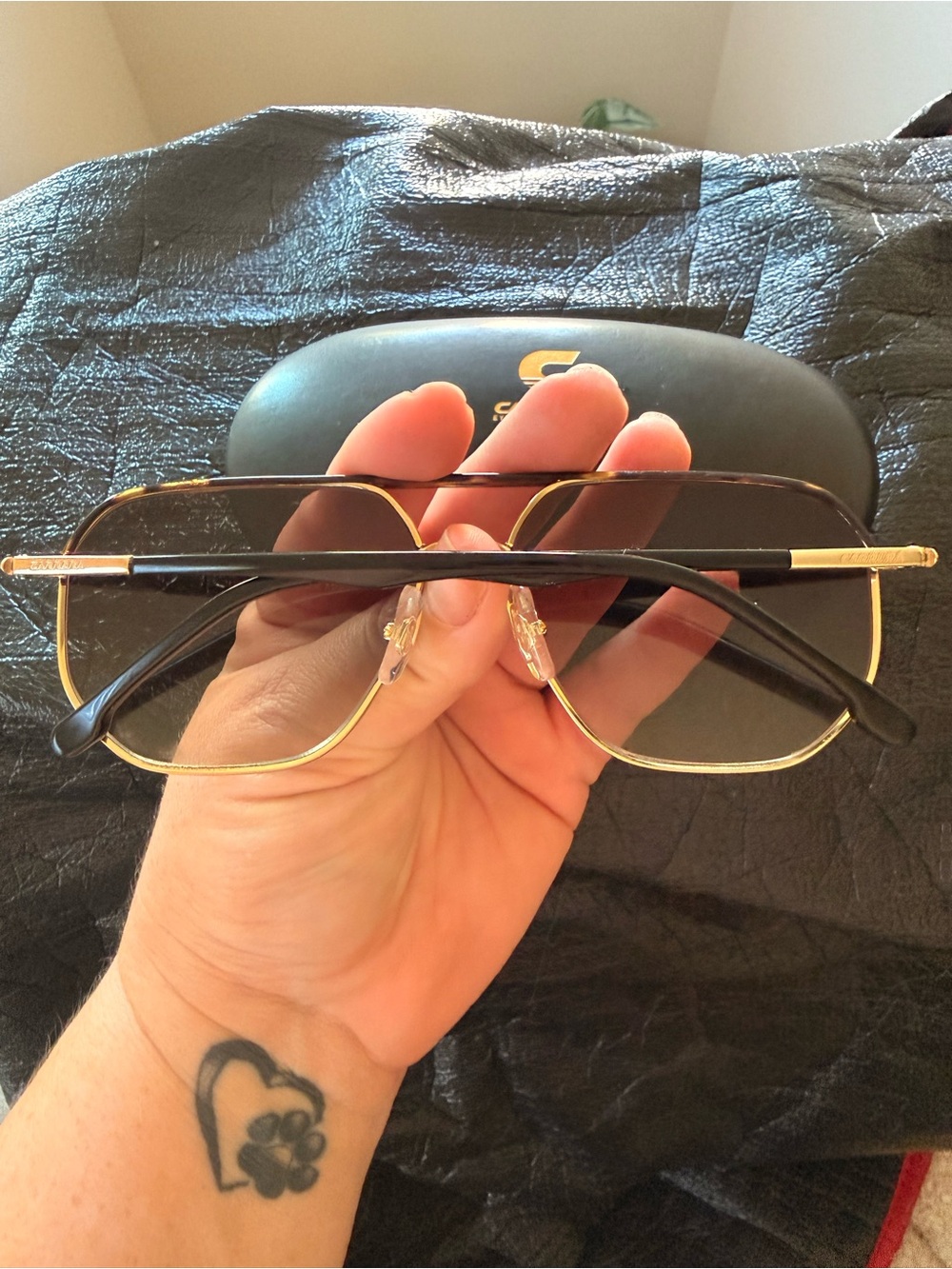 Carrera Gold Frame Sunglasses with Gradient Brown Lenses - Picture 3 of 11